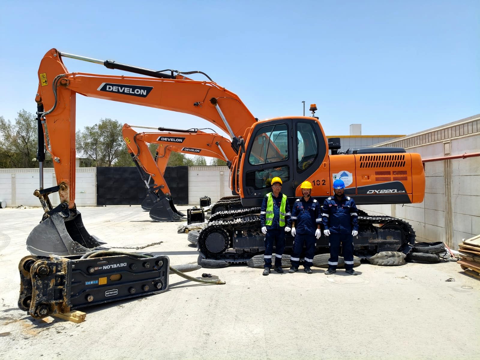 RANCO crew with excavators in the yard