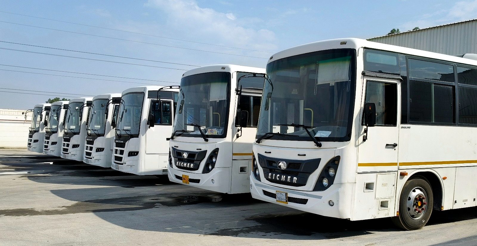 Row of RANCO passenger buses